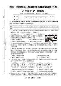 河南省漯河市郾城区2023-2024学年部编版八年级下学期6月期末历史试题