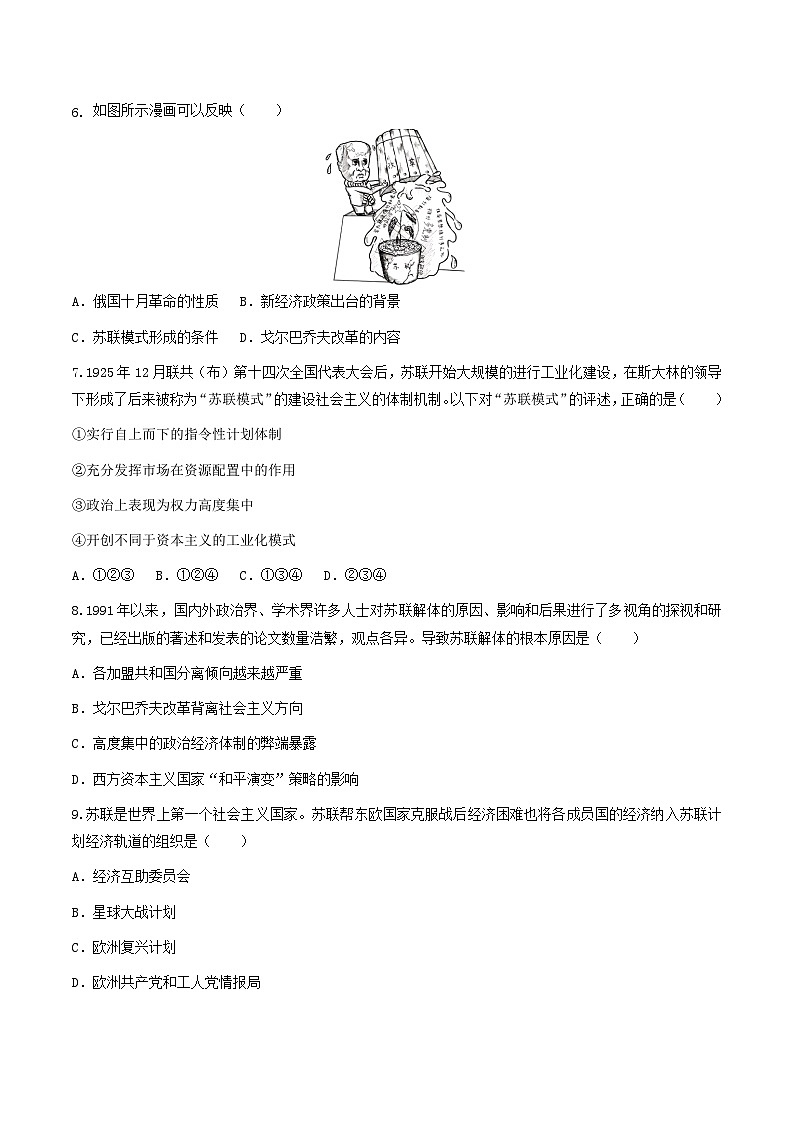 第18课 社会主义的发展与挫折 课件+练习（原卷+解析卷）人教部编版历史九年级下册02