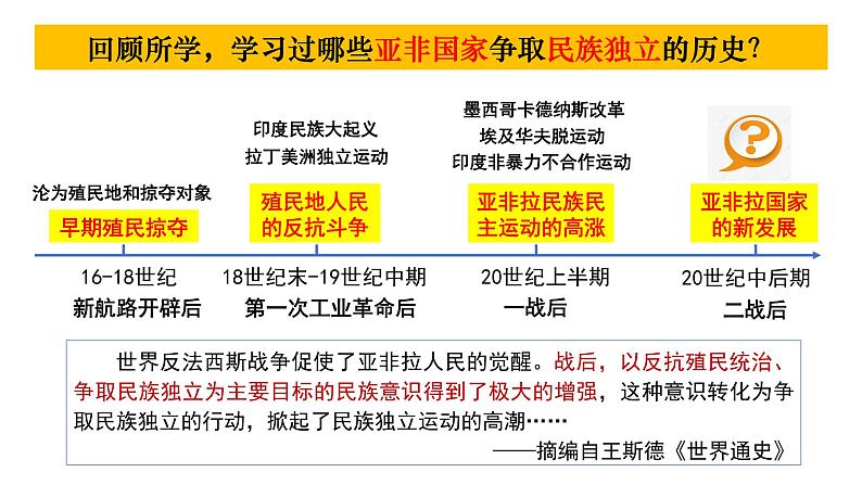 第19课亚非拉国家的新发展课件--2023-2024 部编版历史九年级下册第1页