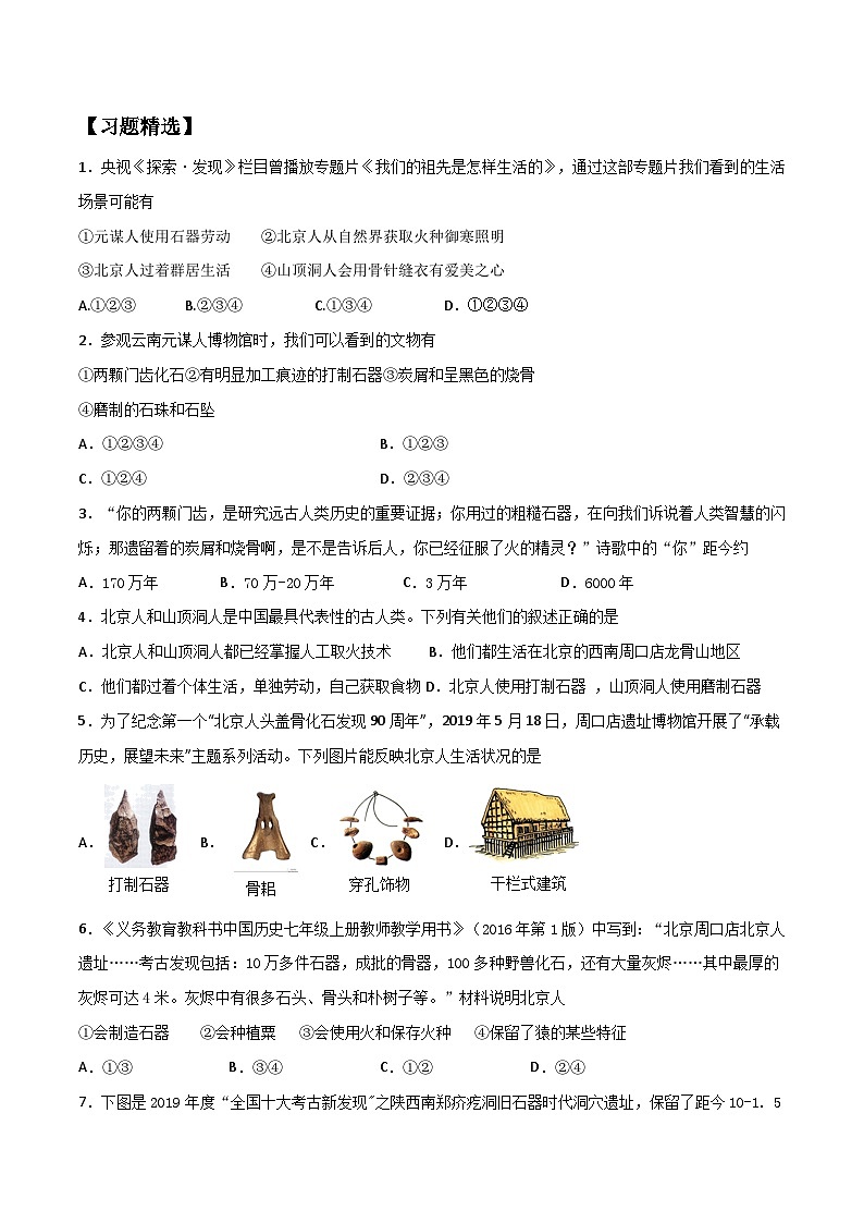 第1课 中国境内早期人类的代表—北京人-【暑假衔接】新七年级历史新课知识点梳理预习（部编版）03