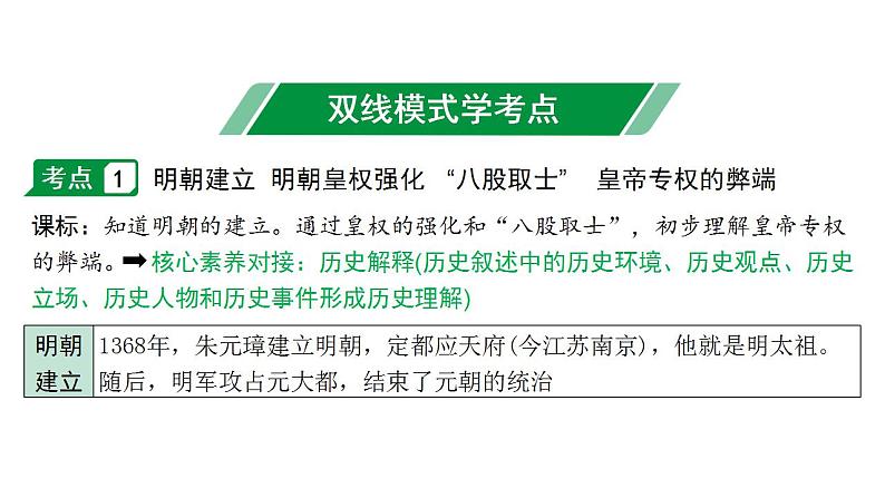 2024四川中考历史二轮中考题型研究 中国古代史 明清时期：统一多民族国家的巩固与发展（课件）第4页