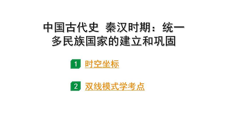 2024四川中考历史二轮中考题型研究 中国古代史 秦汉时期：统一多民族国家的建立和巩固（课件）第1页