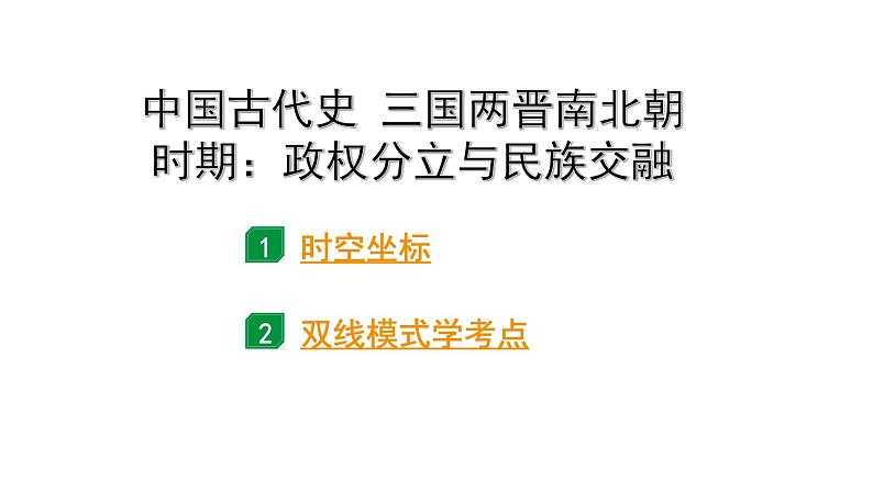 2024四川中考历史二轮中考题型研究 中国古代史 三国两晋南北朝时期：政权分立与民族交融（课件）第1页