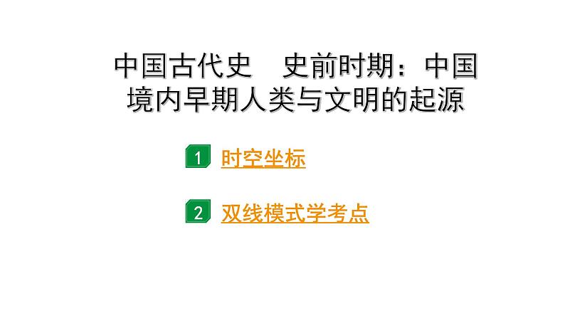 2024四川中考历史二轮中考题型研究 中国古代史 史前时期：中国境内早期人类与文明的起源（课件）第2页