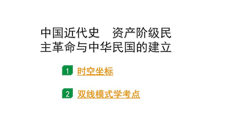 2024四川中考历史二轮中考题型研究 中国近代史 资产阶级民主革命与中华民国的建立（课件）第1页