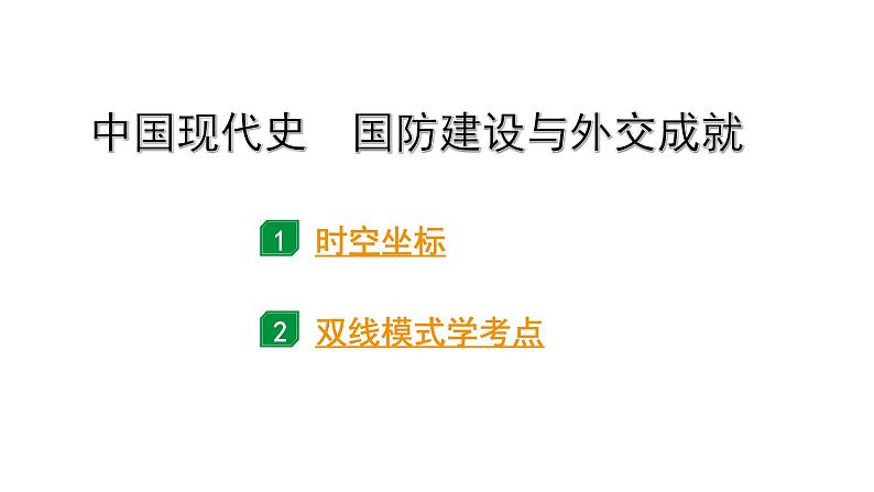 2024四川中考历史二轮中考题型研究 中国现代史 国防建设与外交成就（课件）第1页