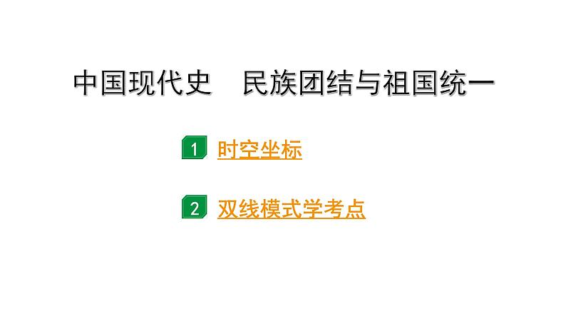 2024四川中考历史二轮中考题型研究 中国现代史 民族团结与祖国统一（课件）第1页