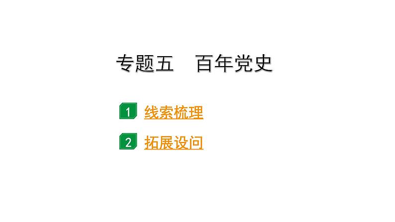 2024四川中考历史二轮专题研究 专题五 百年党史（课件）02