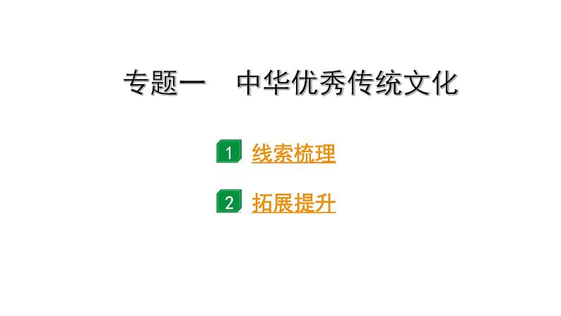 2024四川中考历史二轮专题研究 专题一 中华优秀传统文化（课件）02