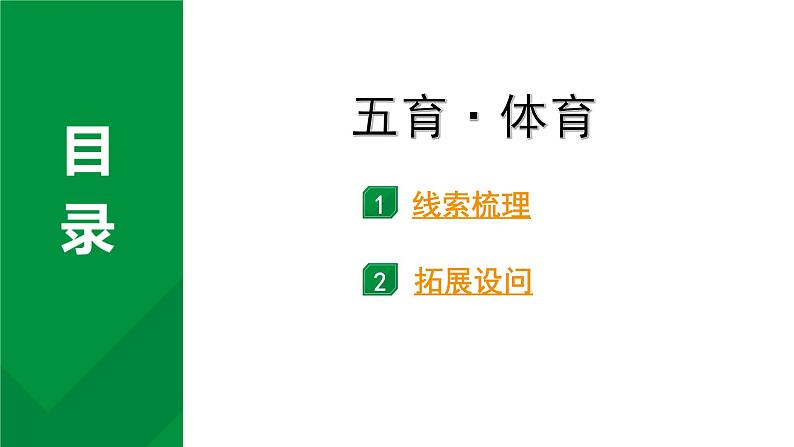 2024四川中考历史考点研究专题 五育、体育  (课件)第1页