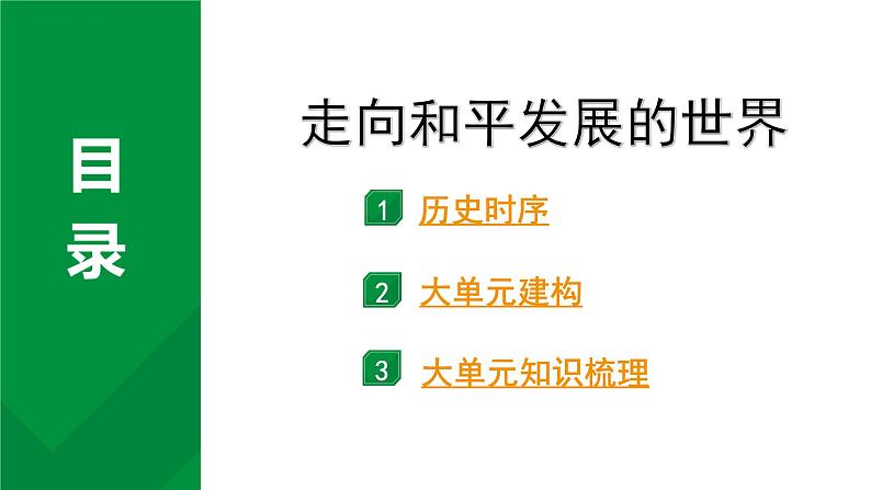 2024四川中考历史知识点研究复习专题 走向和平发展的世界 课件第2页