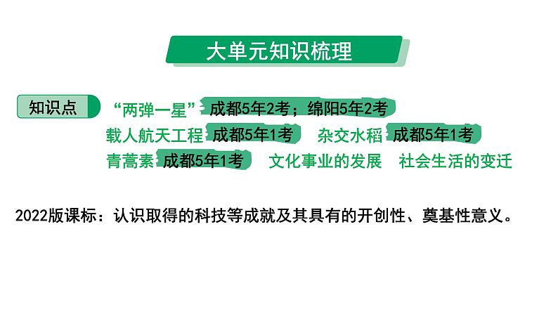 2024四川中考历史知识点研究复习专题 科技文化与社会生活 课件第6页