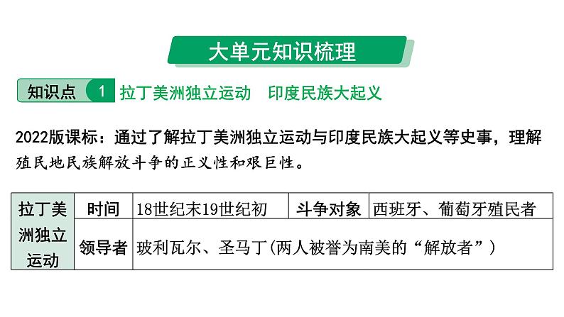 2024四川中考历史知识点研究复习专题 殖民地人民的反抗与资本主义制度的扩展 课件第6页