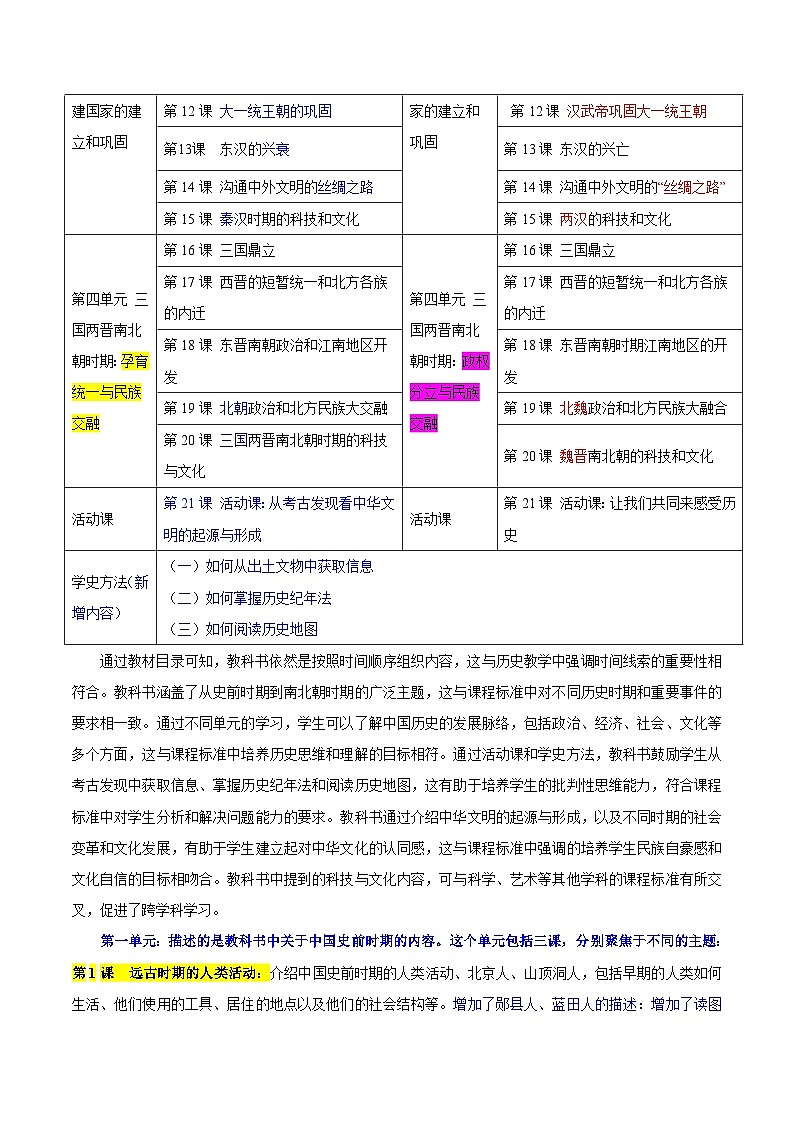 部编版（2024版）七年级历史上册教学计划02