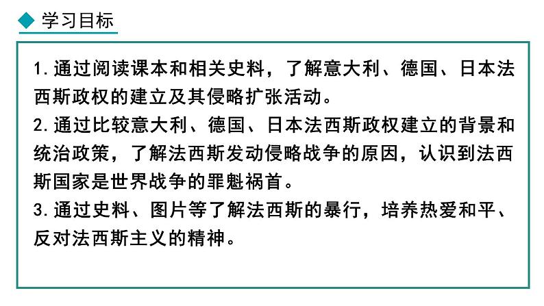 部编版九年级下册历史课件 第14课 法西斯国家的侵略扩张第3页