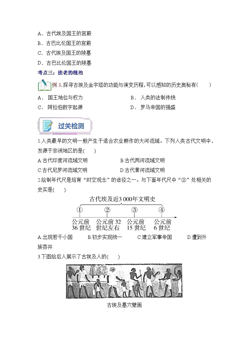2024年部编版九年级历史暑假自学-第01讲-古代埃及【学案讲义】03