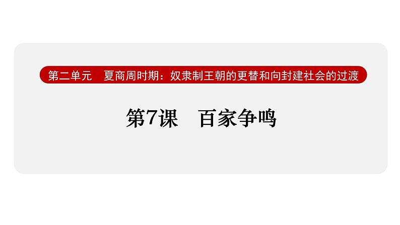 2.7 百家争鸣(课件) 2024-2025学年统编版历史(2024)七年级上册01