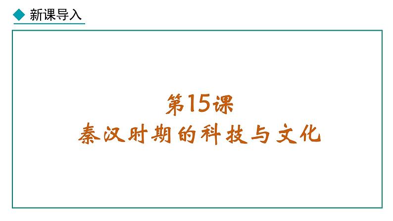 3.15 秦汉时期的科技与文化(课件) 2024-2025学年统编版历史(2024)七年级上册01