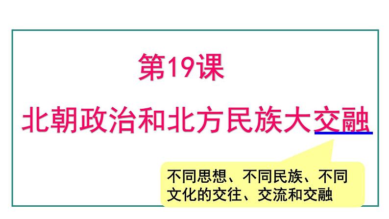 4.19 北朝政治和北方民族大交融(课件) 2024-2025学年统编版历史(2024)七年级上册01