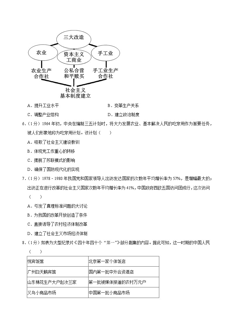 河南省周口市沈丘县2023-2024学年部编版八年级下学期期末历史试卷第2页