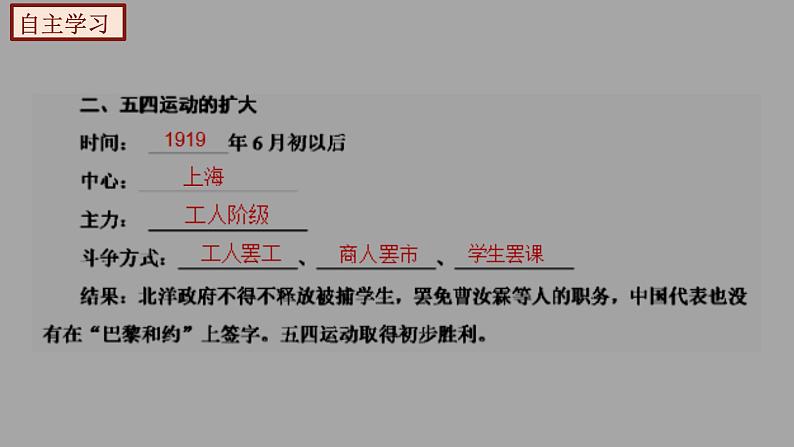 部编版历史八年级上册 第13课  五四运动（教学课件+同步教案）08