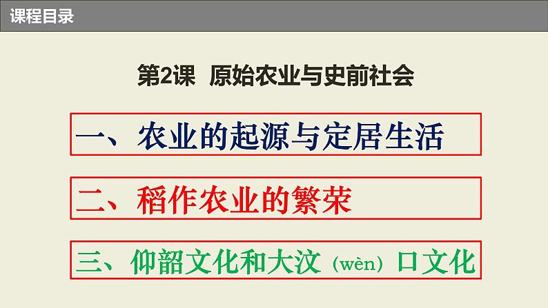 人教部编版 七年级历史上册 第一单元 第二课 原始农业与史前社会 课件04