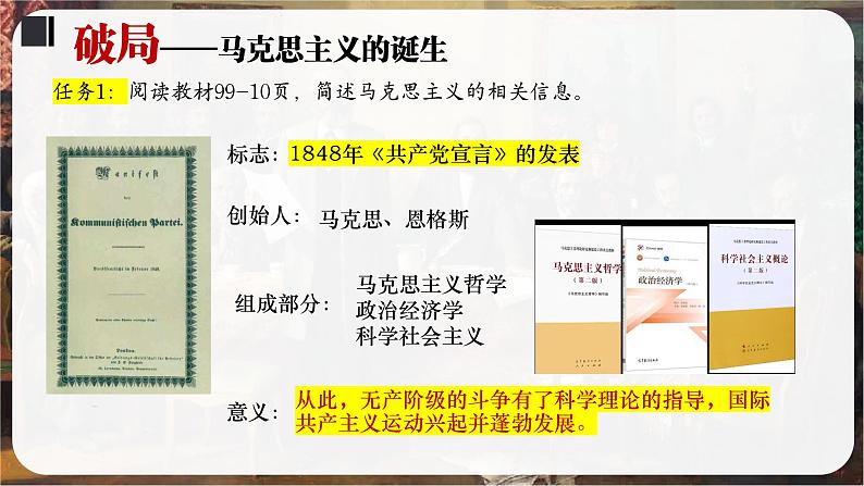 第21课 马克思主义的诞生和国际工人运动 课件2024-2025学年部编版九年级历史上册第8页