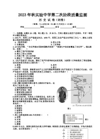 福建省泉州南安市实验中学2023-2024学年九年级上学期12月月考历史试题