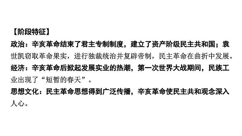 人教版八上历史第三单元资产阶级民主革命与中华民国的建立 (2024成都中考复习课件)第5页