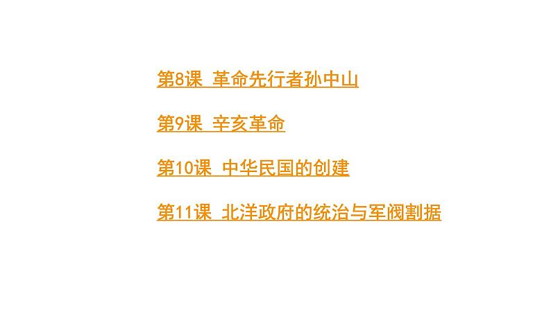 人教版八上历史第三单元资产阶级民主革命与中华民国的建立(2024成都中考复习课件)第2页