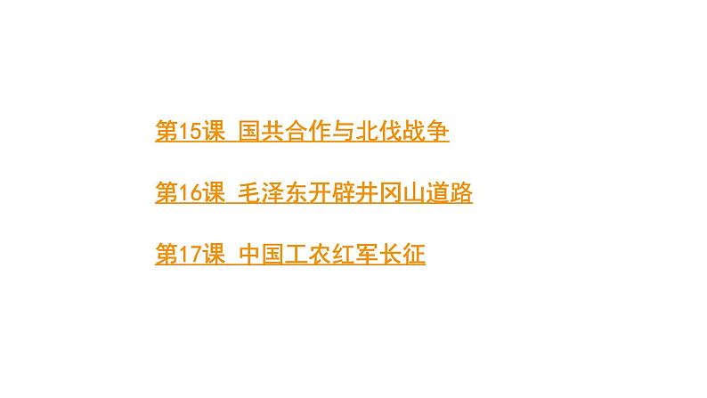 人教版八上历史第五单元从国共合作到国共对峙(2024成都中考复习课件)第2页