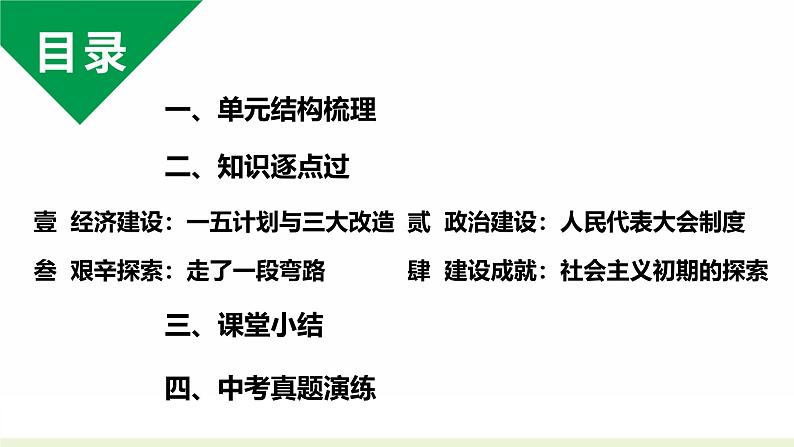 人教版八下历史第二单元社会主义制度的建立与社会主义建设的探索(2024成都中考复习课件)第2页