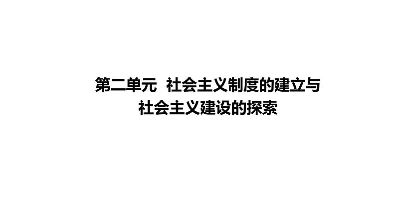 人教版八下历史第三单元中国特色社会主义道路2024成都中考复习课件第1页