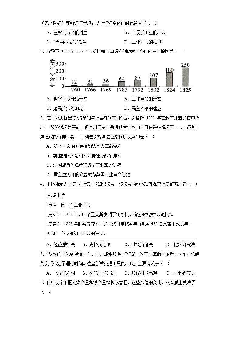 【新课标核心素养】统编版历史九上第20课 第1次工业革命 （大单元教学课件+教学设计+练习+素材）02