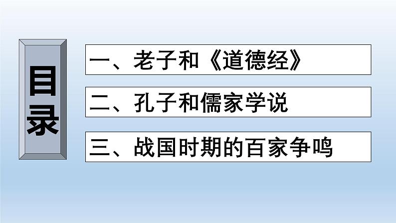 人教版初中历史七上 第二单元 第7课 百家争鸣 课件第3页