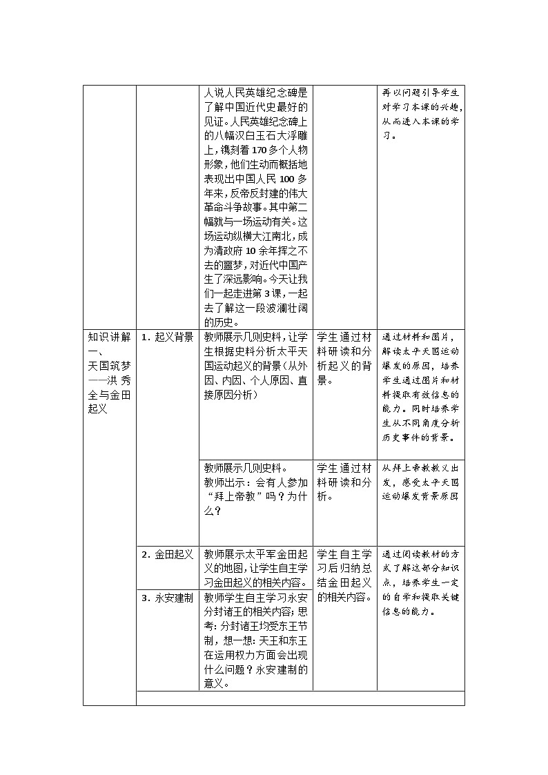 人教版初中历史8上第3课  太平天国运动课件+教案02