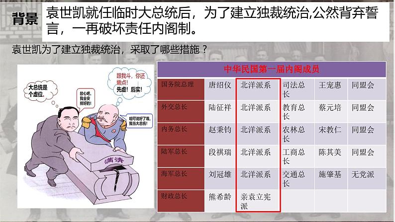 人教版初中历史8上第11课  北洋政府的统治与军阀割据课件+教案08