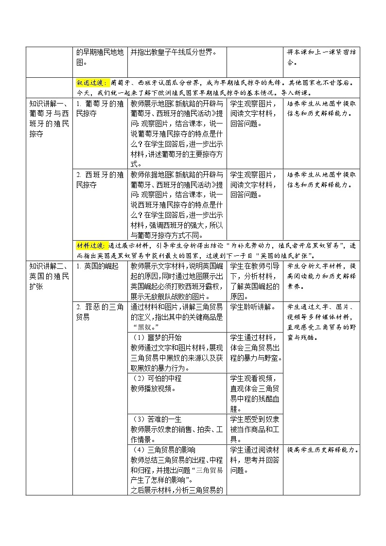 【核心素养】新课标部编版初中历史九年级上册 16 早期殖民掠夺 课件+教案+练习（含教学反思和答案）02