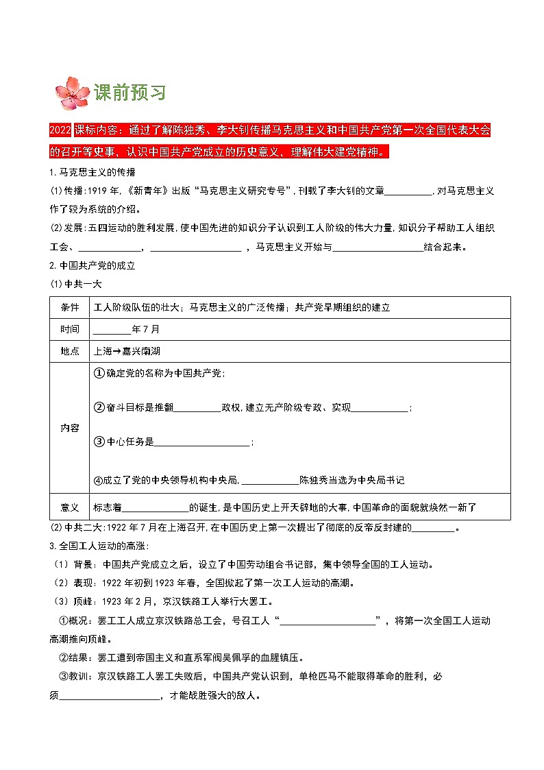 【新课标】14《中国共产党诞生》课件+教案+分层作业+导学案+素材02
