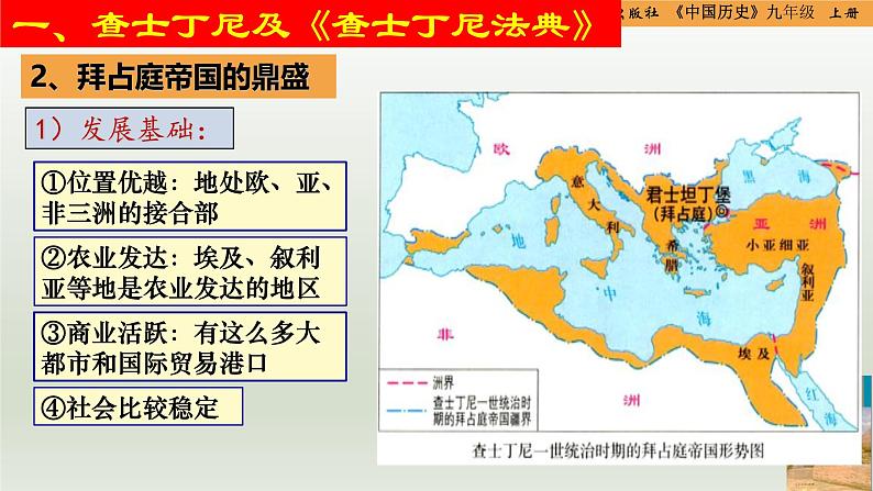 【核心素养新课标】人教统编版九年级历史上册第 10课  拜占庭帝国和《查士丁尼法典》（同步课件）07