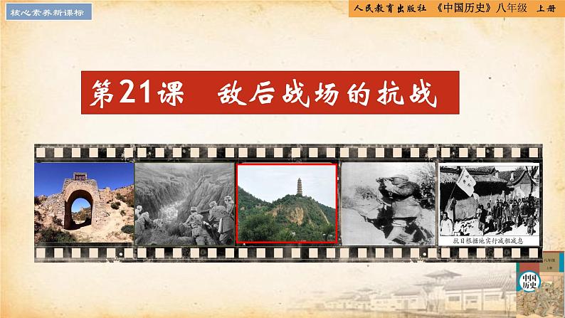 【核心素养新课标】部编版八年级历史上册第21课  敌后战场的抗战（同步课件）第1页