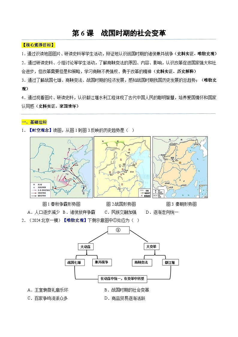 2024新版人教版（2024）七年级上册历史第6课 战国时期的社会变革 课件+同步练习+视频素材01