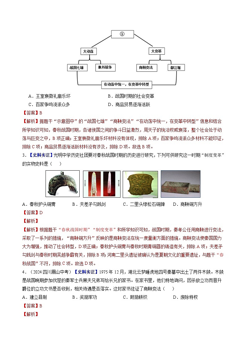 2024新版人教版（2024）七年级上册历史第6课 战国时期的社会变革 课件+同步练习+视频素材02