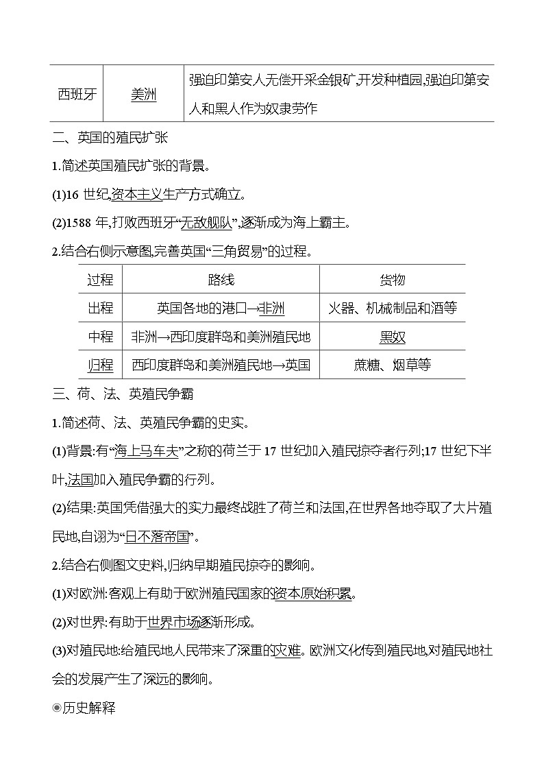 第五单元　第16课　早期殖民掠夺 学案2024-2025  部编版历史九年级上册02