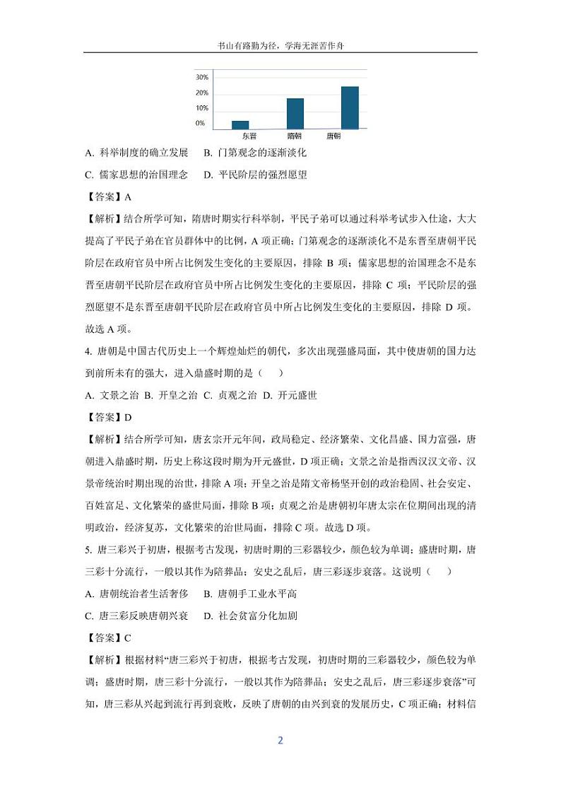 [历史][期末]湖南长沙明德集团2023--2024学年部编版七年级下学期期末考试题(解析版)第2页