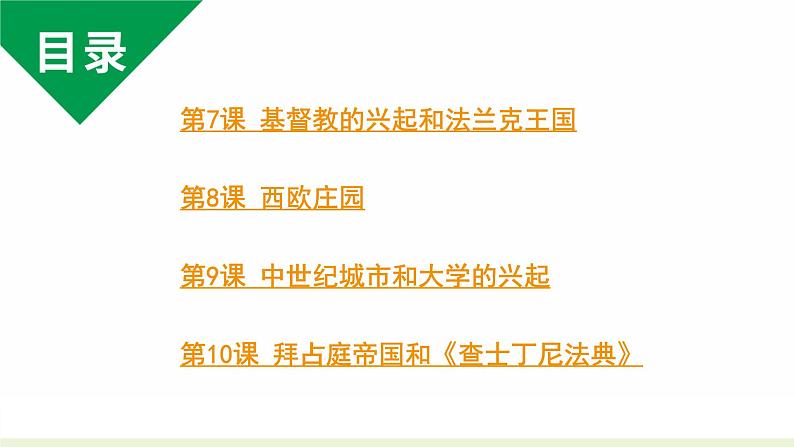 人教版九上历史第三单元封建时代的欧洲(2024成都中考复习课件)02