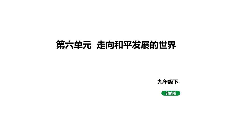 人教版九下历史第六单元走向和平发展的世界(2024成都中考复习课件)第1页