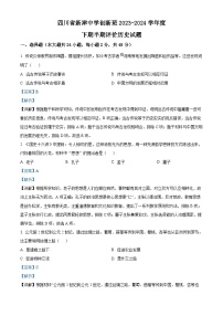 四川省成都市新津中学2023-2024学年九年级下学期期中历史试题（解析版）