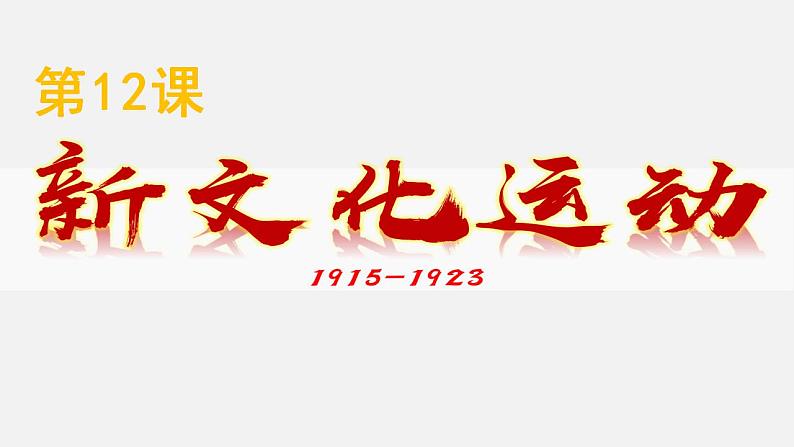 (统编版(五四制)初中历史 中国历史第三册第12课 新文化运动 课件02