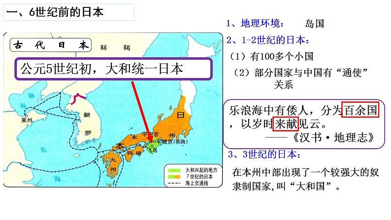 统编版（五四学制）初中历史 世界历史第一册第11课  古代日本课件05